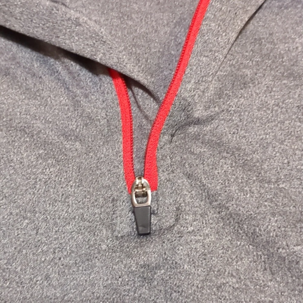 Old Navy Athletic 1/4 Zip Long Sleeve Active Pullover Shirt Gray Sz Med Men's